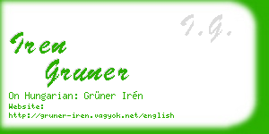 iren gruner business card